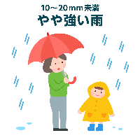 やや強い雨のイメージイラスト